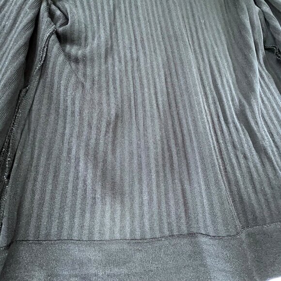 Exclusively Misook Cardigan Jacket XS Black Knit Tribal Geometric Trim Loop - Picture 2 of 16